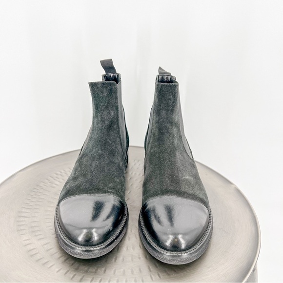 Black Nursace Suede Booties - Picture 2 of 9